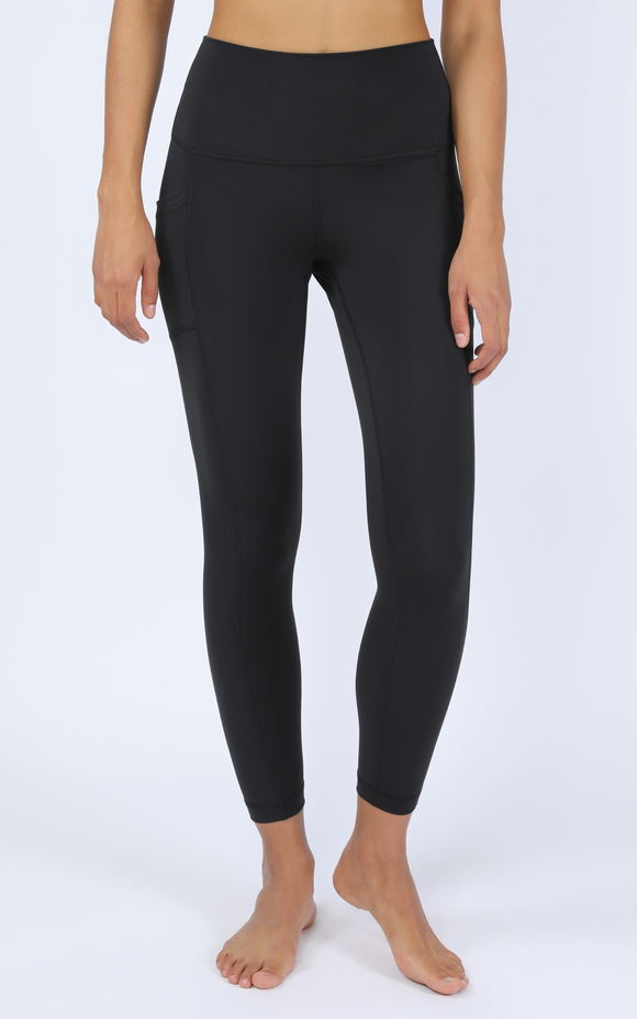 Women's Side Pocket Ankle Leggings - Black