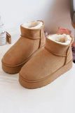 Kids Ankle Length Faux Fur Lining Boots