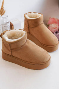 Kids Ankle Length Faux Fur Lining Boots