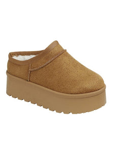 Kid's Chestnut Brown Platform Slipper