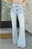 Mica Denim Super High Relaxed Flare Jeans - Light Acid Wash