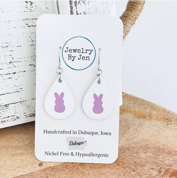 Peep Earrings: Lilac