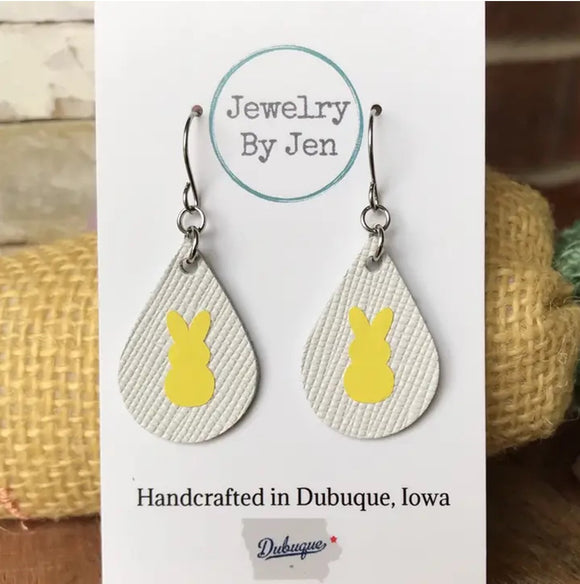 Peep Earrings: Yellow