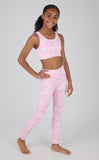 Girls Ruffle Detailed Bra and Leggings Set - Peached Pearl