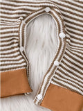 Three Little Pumpkins Striped Knit Romper