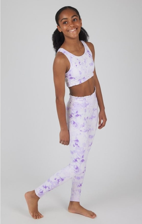 Girls Ruffle Detailed Bra and Leggings Set - Sweet Lilac