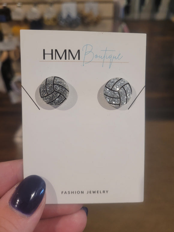 Volleyball Stud Earrings