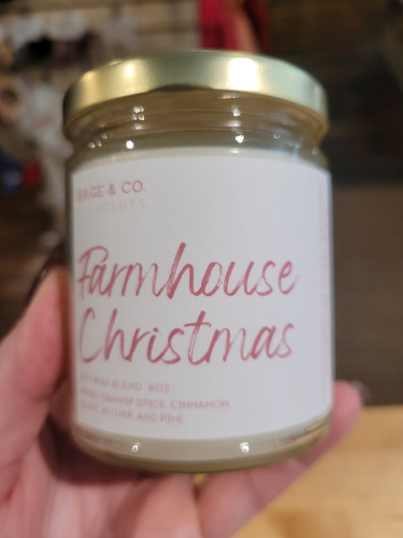 Christmas Jar Candle 8 oz. | Farmhouse Christmas