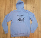 "Sun Rays, Boat Waves, Lake Days" Blue Hoodie