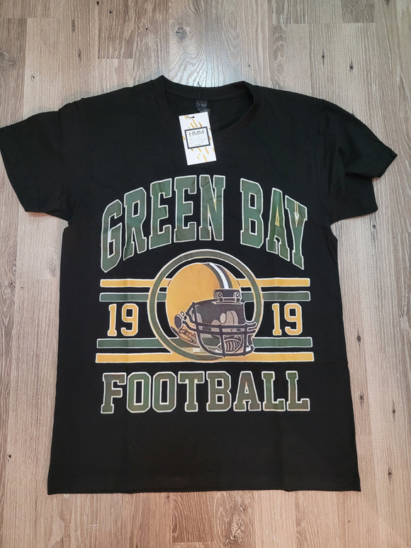 Green Bay Football Black Oversized Tee