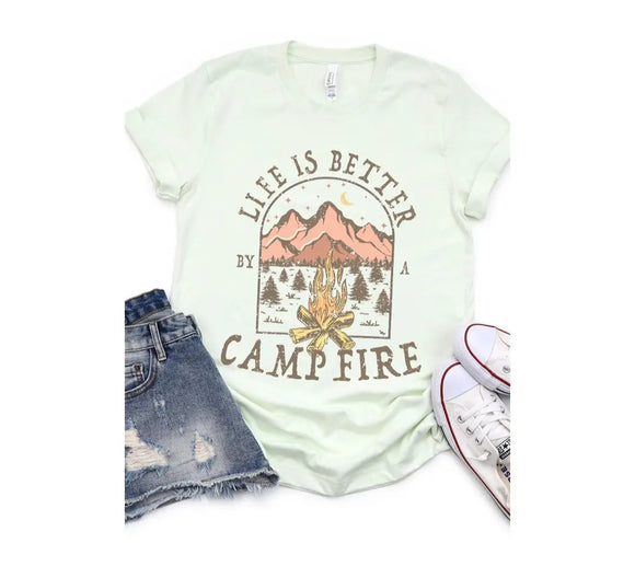Life is Better By A Campfire Graphic Tee