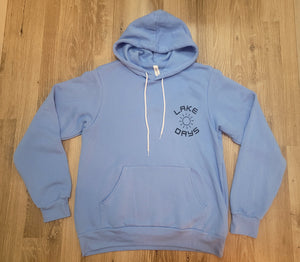"Sun Rays, Boat Waves, Lake Days" Blue Hoodie