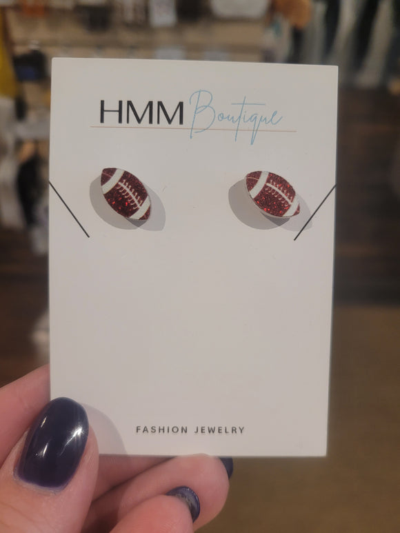 Football Stud Earrings