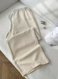 Women's Lightweight Wide Leg Striped Pants