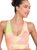 Tie Dye Athletic Racerback Sports Bra