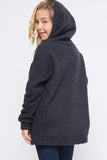 Girl's Charcoal Side-Zip Hoodie