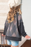 Girl's Waffle Plaid Top