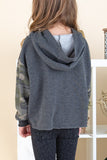 Girl's Gray & Camo Hoodie