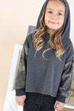 Girl's Gray & Camo Hoodie