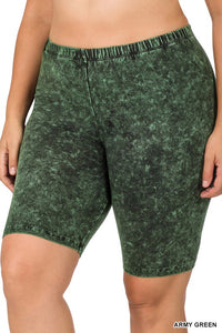 Curvy Bike Shorts - Army Green